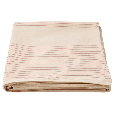 Tablecloth Stripe Pattern Red/Natural 150X150Cm