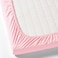 Fitted Sheet For Cot Pack Of 2 White/Pink 60X120cm