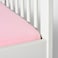 Fitted Sheet For Cot Pack Of 2 White/Pink 60X120cm