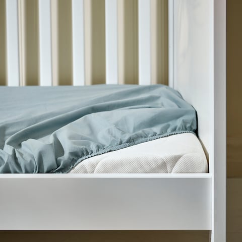 Fitted Sheet For Cot Pack Of 2 Dark Yellow/Blue 60X120cm
