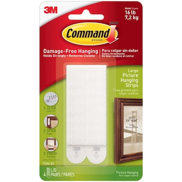 3M Command Picture &amp; Frame Hanging Strips (Pack of 4 Large)