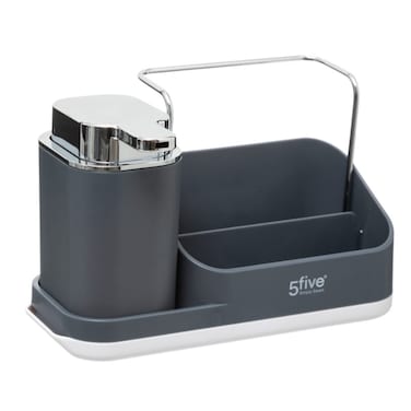 5five Neo Sink Caddy W/ Liquid Soap Dispenser (21.4 x 11.5 x 13.5 cm)