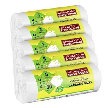 Enviro Shield Plastic Trash Bag Roll Value Pack (18 L, 150 Pc.)