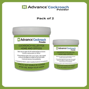 Advance Pack Of 2 Pest Powder Highly Effective Cockroach &amp; Crawling Insects Killer For Indoor &amp; Outdoor Use 100g