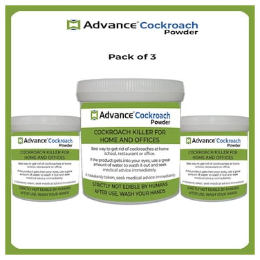 Advance Pack Of 3 Pest Powder Highly Effective Cockroach &amp; Crawling Insects Killer For Indoor &amp; Outdoor Use 100g