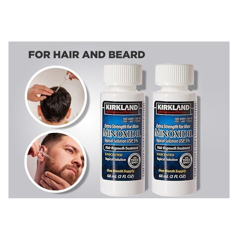 Minoxidil 5% Hair Regrowth Solution &ndash; 2-Pack Of 60ml Bottles for Stronger, Healthier Hair