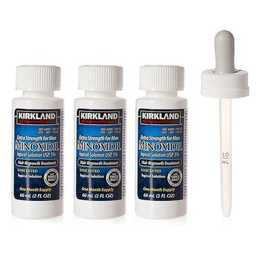 Minoxidil 5% Extra Strength Hair Regrowth Treatment &ndash; 3 Bottles x 60ml for Fuller, Thicker Hair