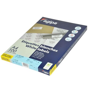 Agipa 100-Sheet Multipurpose Label White - APLA101135