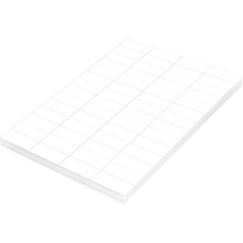 FIS Multipurpose Laser Labels, Colour White, Size 52.5X21.2mm (56 Stickers x 100 Sheet) A4 Size, E.U. Origin Material - FSLA56-100