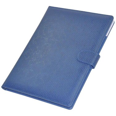 FIS Executive Folder with Writing Pad Italian PU 24x32cm, Blue - FSGT2432PUBLD4