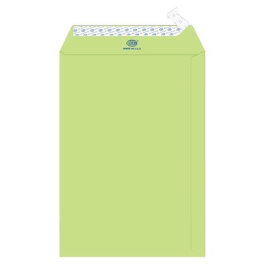 FIS Executive Laid Paper Envelopes Peel &amp; Seal, Pack of 25 Pcs. Green Color, C4 (324 x 229 mm) Size, 100 GSM - FSEE1027PGRB25
