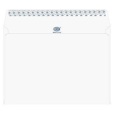 FIS Executive Laid Paper Envelopes Peel &amp; Seal, Pack of 25 Pcs. Moon Beam White Color, C4 (229 x 324 mm) Size, 100 GSM - FSEE1042PMWB25