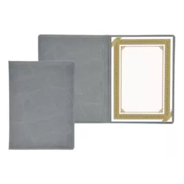 FIS Italian PU Certificate Folders with A4 Certificate and Gift Box - FSCLCERTPUPGY