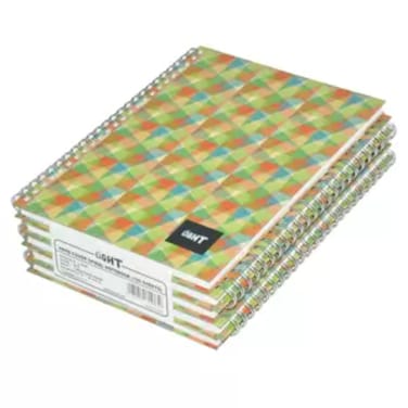 5-Piece Light Spiral Hard Cover Notebook, Single Ruled, (100 Sheets), A5 Size - LINBSA51605