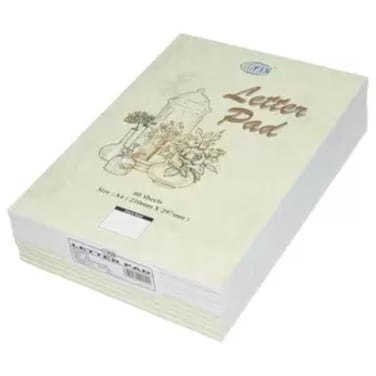 10-Piece FIS Letter Writing Pad A4, 80-Sheets, Sigle Line - FSPDA41505