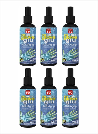 Magic Gloveglu AQUAgrip Goalkeeper Glove Spray - Perfect For Goalkeeping Gloves in Wet Conditions 125ml Pack Of 6