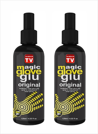 Magic Gloveglu Original Goalkeeper Glove Grip Spray For New/Match goalkeeper gloves 125ml Pack Of 2