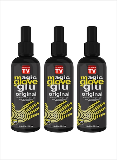Magic Gloveglu Original Goalkeeper Glove Grip Spray For New/Match goalkeeper gloves 125ml Pack Of 3