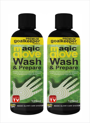 Magic Gloveglu Glove Wash &amp; Prepare Premium goalkeeper Formula 125ml Pack Of 2