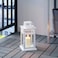 Lantern For Block Candle In/Outdoor White 28cm
