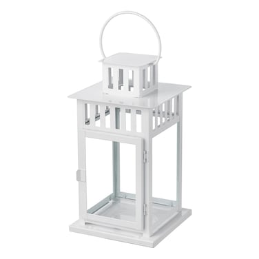 Lantern For Block Candle In/Outdoor White 28cm