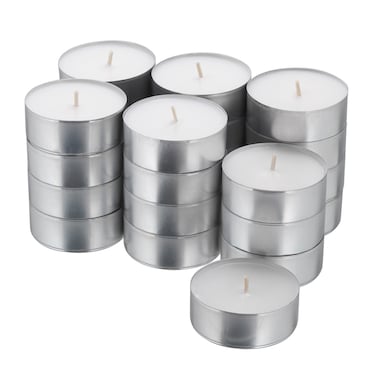 Unscented Candle In Metal Cup