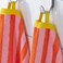 Hand Towel Orange/Pink Striped 40X70 Cm