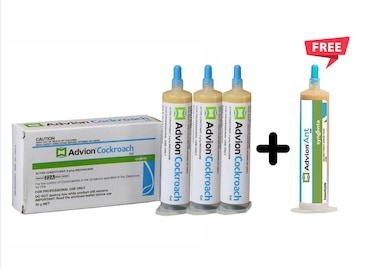 Buy 3 Gel 1 Free Cockroach Gel Ready-To-Use Cockroach Gel Bait - Outdoor &amp; Indoor Roach Killer with Syringe Applicator