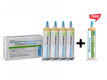 Buy 4 Gel 1 Free Ready-To-Use Cockroach Gel Bait - Outdoor &amp; Indoor Roach Killer With Syringe Applicator