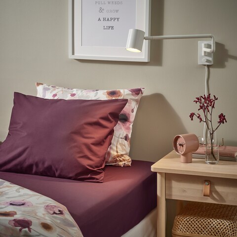 Fitted Sheet Deep Red 160X200cm