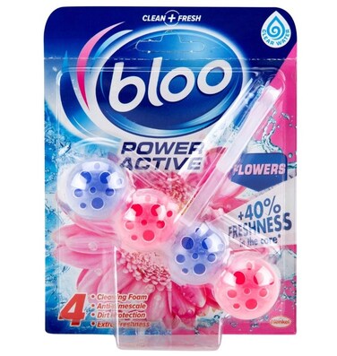 Bloo Power Active Flowers Toilet Rim Block (50 g)