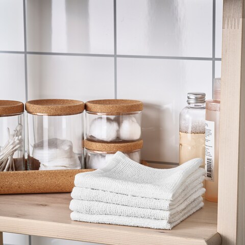 Washcloth Pack Of 4 White 25X25cm