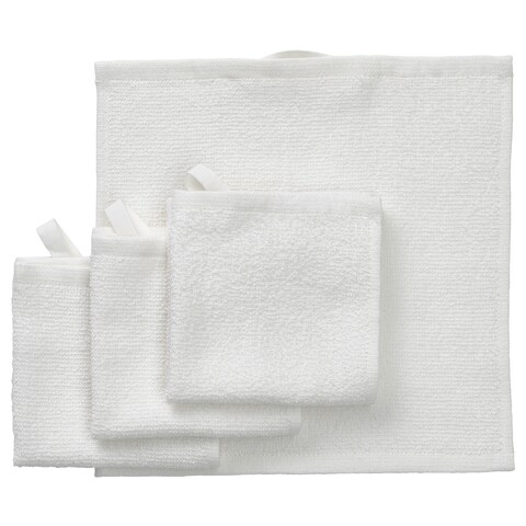 Washcloth Pack Of 4 White 25X25cm