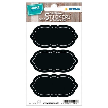 Herma Home Blackboard Sticker, Cloud Labels, 6/pack, Black