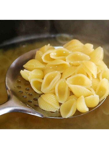 Steel Skimmer Used To Separate Food Items