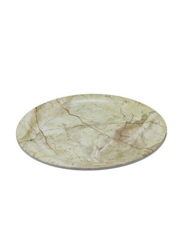 Beige Static Gold Melamine Dinner Plate 10.5