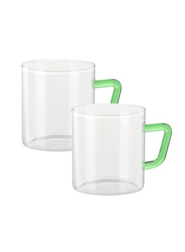 Colour Mug 190Ml Green Handle Bvcm190Gr02 2Pcs Set 190Ml