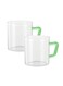 Colour Mug 190Ml Green Handle Bvcm190Gr02 2Pcs Set 190Ml