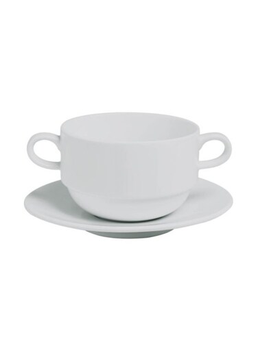 Simple Plus Stackable Soup Cup Handled 350Cc (11 3/4Oz)