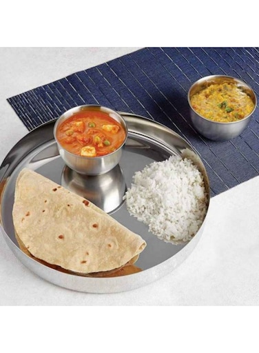 Steel Round Dinner Plate Dishwasher Safe And Easy To Clean