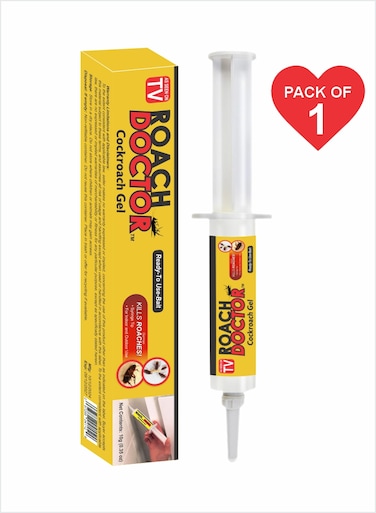 Roach Doctor Cockroach Gel Bait - Indoor &amp; Outdoor Roach Killer with Syringe Applicator