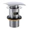 Bold Square Techno Basin Waste Slotted Pop-Up (12 x 8 x 8 cm, Chrome)