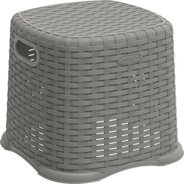 Cosmoplast Rattan Step Stool (30 x 30 x 28 cm)