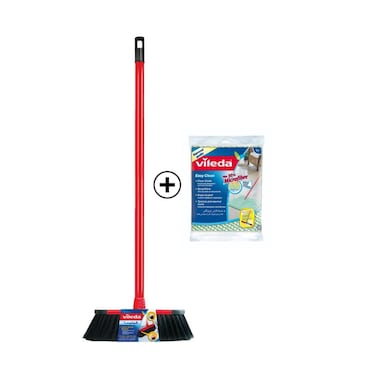 Vileda Indoor Broom Bumper + Microfiber Floor Cloth