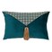 Atmosphera Jiling Polyester Tassel Cushion (58 x 18 x 38 cm, Emerald Blue)