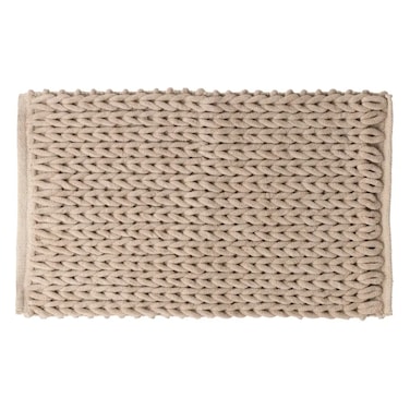 5Five Cotton &amp; Polyester Bath Mat (75 x 50 x 2.2 cm, Linen Beige)