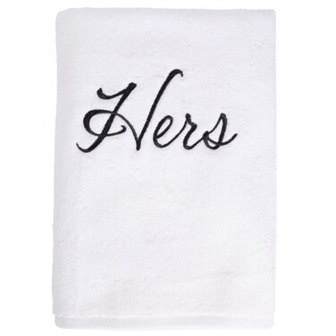Truebell Her's' Bath Towel (70 x 140 cm,  White)