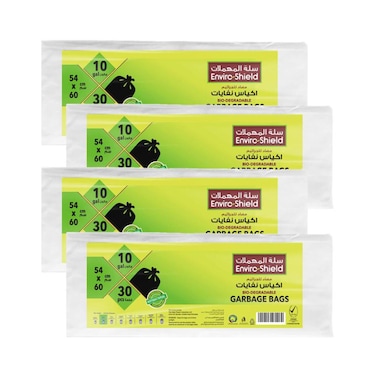 Enviro Shield Plastic Trash Bag Flat Value Pack (38 L, 120 Pc.)