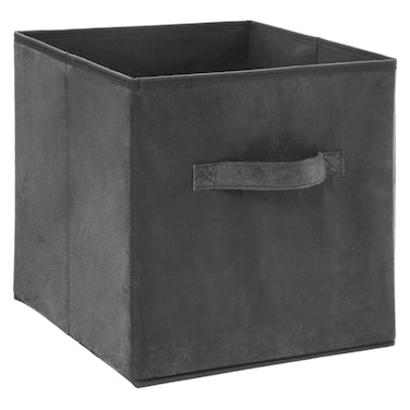 5Five Velvet Storage Box (31 x 31 x 31 cm, Gray)