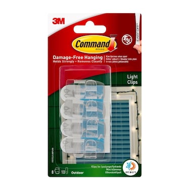 3M Command Outdoor Light Clips W/Foam (4 Pc.)